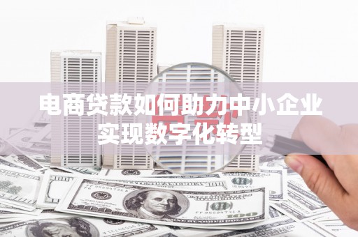 万丹电商贷款如何助力中小企业实现数字化转型
