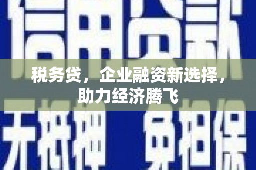 新郑税务贷，企业融资新选择，助力经济腾飞