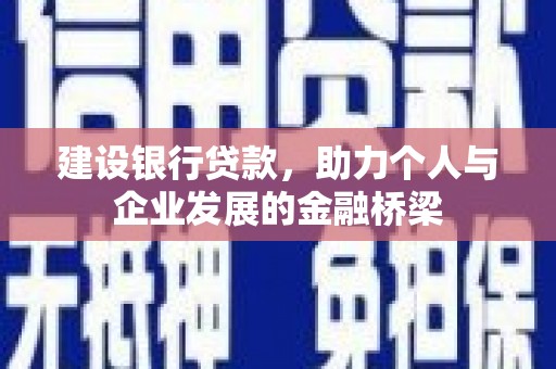 壮围建设银行贷款，助力个人与企业发展的金融桥梁