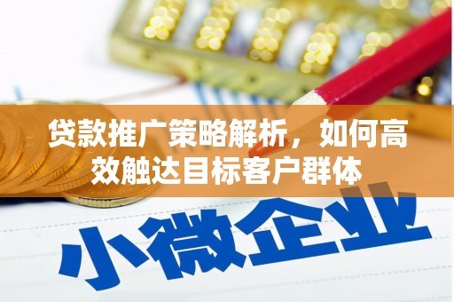 漯河贷款推广策略解析，如何高效触达目标客户群体