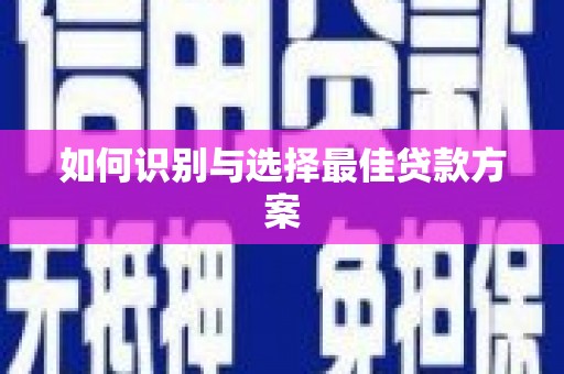 广灵如何识别与选择最佳贷款方案
